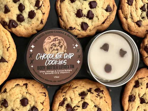 Vista 2 de Barra de loción de manteca de karité (galleta con chispas de chocolate) 1.5oz
