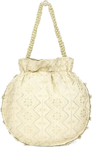 Vista 5 de Aheli Potli - Bolso de mano para mujer, hecho a mano, elegante, para novia, bolso de moda