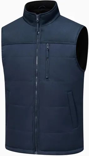 Vista 21 de Msmsse Chalecos de Abrigo para Hombre Chalecos de Invierno Acolchados con Relleno Chaleco Gilet Cuello Levantado Chaleco Puffer Cálido 01 Verde
