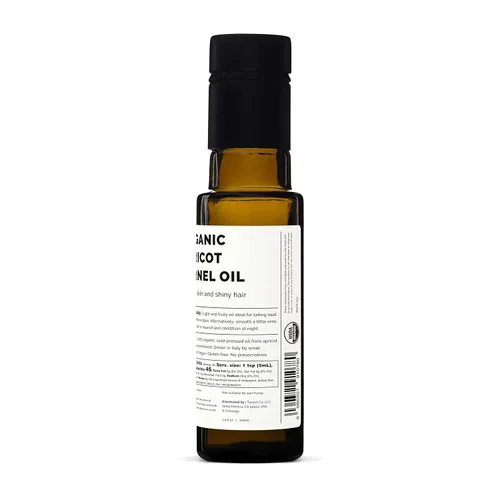 Vista 6 de Aceite de albaricoque 100% orgánico, 3.4 fl oz, prensado en frío, calidad premium, salud de la piel y salud intestinal, directamente de la granja
