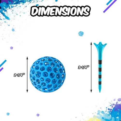 Vista 5 de 60/100 Pack Plastic Golf Tees (2-3/4"or 3-1/4"), Enhanced Durability & Stability, Designed to Reduce Friction and Side Spin