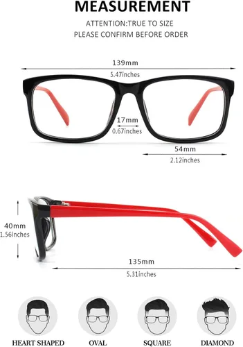 Vista 6 de GQUEEN Gafas Transparentes Falsas Sin Receta Gafas Lentes Rectangulares, 201512