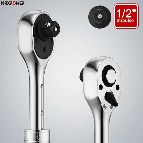 Vista 6 de MAXPOWER - Llave de trinquete extensible de 1/2 pulgada, llave de trinquete de 1/2 pulgada, función de trinquete reversible de liberación rápida