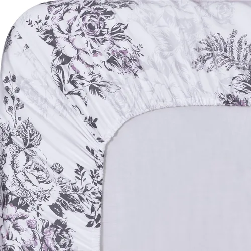 Vista 2 de Royal Hotel Bedding Bally - Juego de sábanas de algodón satinado floral, 4 piezas, 100% algodón, tejido de satén superior, suave como la seda