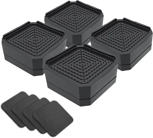 Vista 9 de Paquete de 4 elevadores de cama resistentes, ajustables para cama, sofá, escritorio, sillas, altura de elevación de 1.5 pulgadas, 3 pulgadas o 4.3