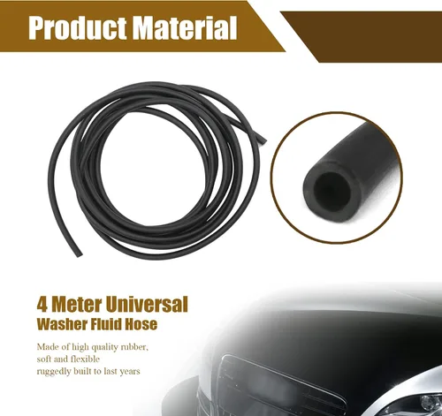 Vista 3 de Manguera universal de líquido de lavadora de 13.1 ft, kit de manguera para limpiaparabrisas con 12 conectores de manguera para conectar la bomba