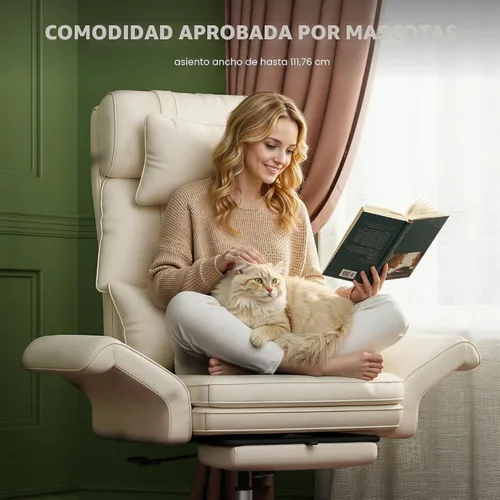 Vista 7 de FLEXISPOT Silla de oficina grande y alta de gran tamaño, reposabrazos abatibles de 180° para mascotas y leggings cruzados, silla de escritorio