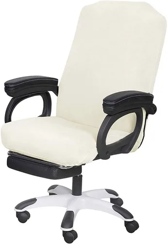 Vista 9 de SARAFLORA - Funda para silla de oficina - Grande, color negro - Funda extraíble para computadora con cremallera, universal, giratoria