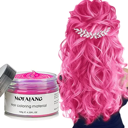 Vista 12 de Asocrew Cera temporal negra para el cabello, 4.23 onzas, no pegajosa, de secado rápido, lavable, para peinar, regalos para niños, adolescentes Negro