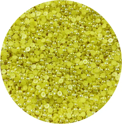 Vista 36 de 2000 piezas de cuentas de media perla de 3 mm para manualidades, cuentas de perla de parte trasera plana, cuentas semirredondas para joyería, arte