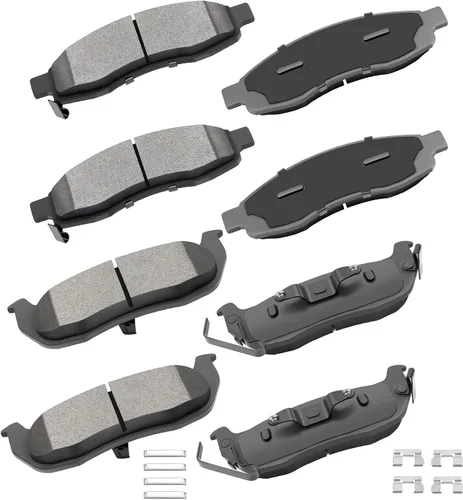 Vista 34 de Cciyu D627 Kit de 4 piezas de pastillas de freno cerámicas traseras 1994-2004 para Ford Mustang