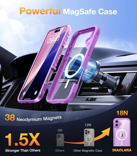Vista 317 de DIACLARA - Funda transparente compatible con iPhone XR 6.1 pulgadas 2018