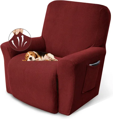 Vista 12 de KEKUOU Fundas para sillón reclinable, fundas para sillón reclinable Lazy Boy, fundas elásticas para sofá, 1 pieza de protector de muebles con parte