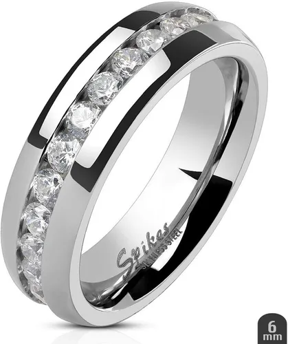 Vista 5 de His and Hers conjunto de anillos de boda de acero inoxidable y anillo de bodas infinito