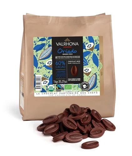 Vista 11 de Valrhona Premium French Barras de Chocolate Negro para Hornear (Feves). Clásico GUANAJA 70% Cacao. Fácil de Derretir. Fácil de Picar. Intenso