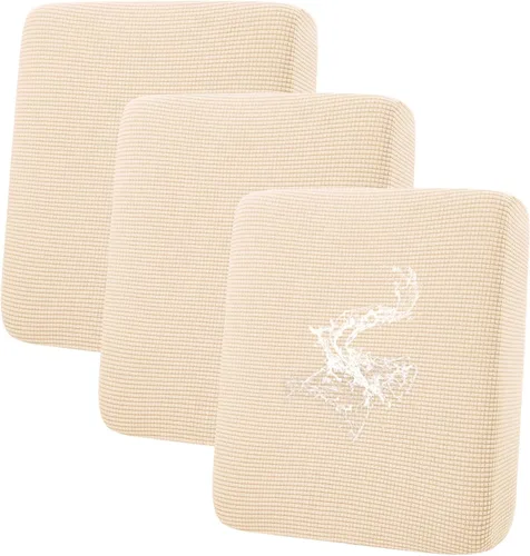 Vista 77 de Fundas impermeables para sofá seccional, fundas de cojín antideslizantes para sofá Ajuste seccional en forma de L, tela jacquard elástica, parte