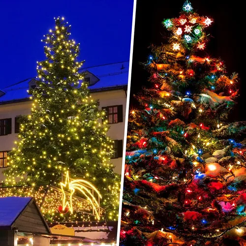 Vista 2 de LetsFunny - Extensión de 300 luces LED de Navidad y 108 pies, con certificación UL, para exteriores, interiores, árbol, patio, jardín, fiesta, boda