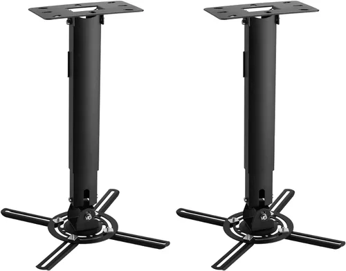 Vista 15 de suptek Soporte de montaje en techo para proyector se adapta a techo plano o inclinado, altura ajustable con longitud extensible de 30.7-49.21 Negro