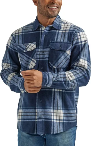 Vista 5 de Wrangler Authentics - Camisa de vellón pesado, de manga larga, para hombre Búfalo de abed