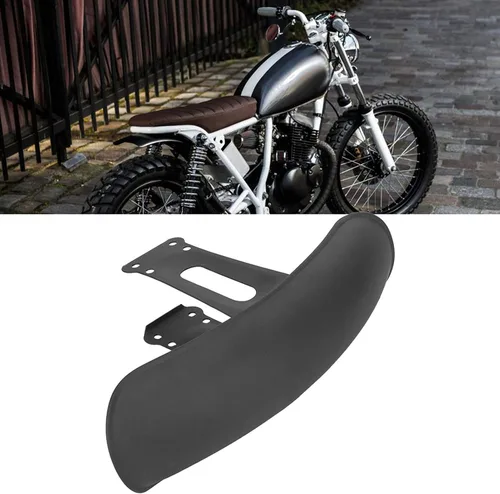Vista 8 de Acouto motocicleta delantero, motocicleta delantero fango aleta guardia carenado guardabarros cubierta para cg125 retro negro
