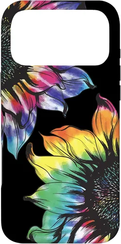 Vista 22 de Tie Dye Sunflower Phone Case Fun Colorful Retro Hippie Gift Case for iPhone 17