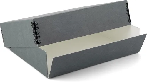 Vista 63 de Lineco Museum - Caja de almacenamiento archivado, 8.75x10.75x1.5 pulgadas. Diseño frontal abatible. Sin ácidos con borde de metal. Organiza fotos