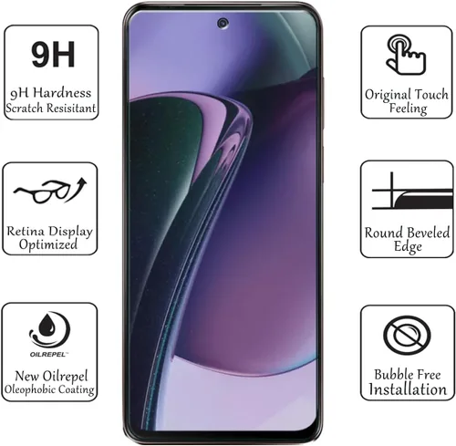 Vista 2 de Protectores de pantalla para Motorola Moto G 5G 2025 (paquete de 3), película de vidrio templado 9H para Motorola Moto G 5G 2025, antiarañazos