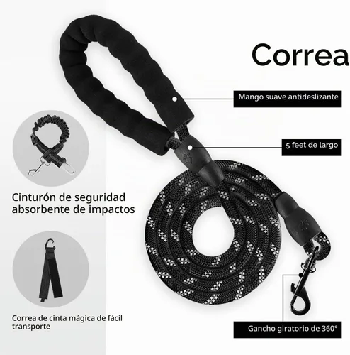 Vista 2 de IVY&LANE Arnés sin tirones para perros pequeños, arnés de chaleco para perro con correa, cinturón de seguridad y correa de almacenamiento, arnés