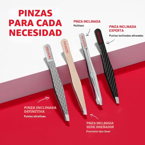 Vista 8 de Revlon Designer Series - Pinzas inclinadas de alta precisión, hechas con acero inoxidable de larga duración, 1 unidad