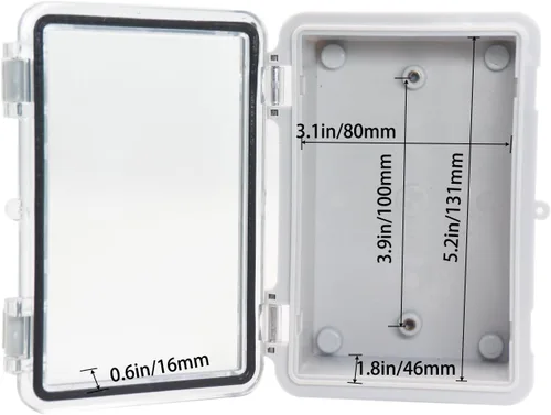 Vista 4 de Caja Eléctrica Impermeable a Prueba de Polvo Caja de Conexiones Resistente a la Intemperie IP67 Carcasa de Plástico ABS Caja de Proyecto