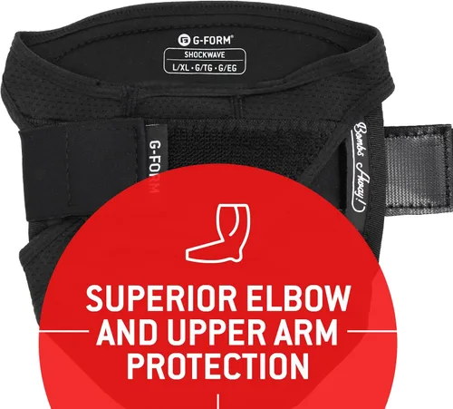Vista 3 de G-Form Shockwave Fastpitch - Codera de sóftbol - Protector protector lavable para mujeres y niñas - Protector de codo flexible y transpirable
