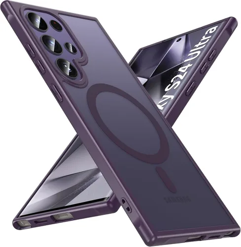 Vista 44 de OWKEY Funda magnética para Samsung Galaxy S23 de 6.1 pulgadas, para Magsafe con protector de pantalla, protección de grado militar, a prueba