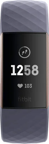 Vista 2 de Fitbit Charge 3 - Rastreador de actividad física Oro rosa/azul gris