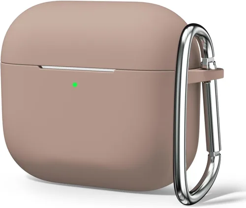 Vista 32 de Oakxco Funda de silicona para Airpods 3, bonita funda rígida femenina para Airpods de 3ª generación con llavero, gel de goma colorido suave de TPU