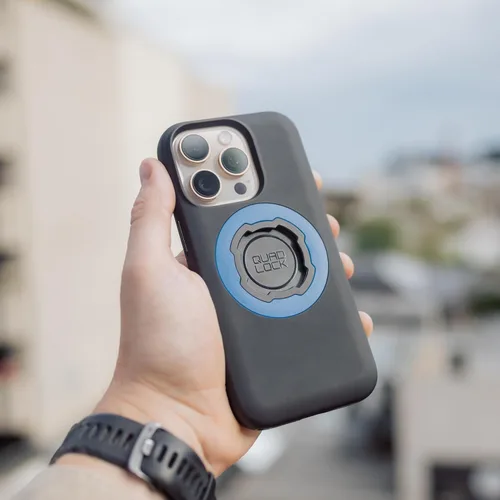 Vista 7 de Quad Lock Soporte de teléfono para bicicleta Out Front para manillar (V3) con funda para teléfono MAG para iPhone XR