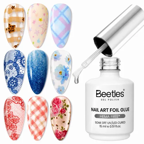 Vista 12 de Beetles - Látex líquido para uñas, 0.5 onzas líquidas, protector de cutículas con barra de plástico para cuidado de uñas, diseño de uñas