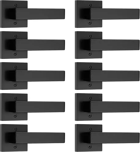 Vista 16 de Probrico - 1 manija inactiva dorada para puerta, moderna, para armario, resistente, para interior, sin giro, reversible para lado derecho e izquierdo