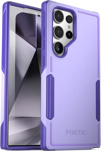 Vista 8 de Poetic Neon Series - Funda compatible con Galaxy S24 Ultra 5G de 6.8 pulgadas, doble capa, resistente, resistente, ligera, delgada, a prueba de Negro