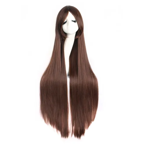 Vista 8 de MapofBeauty - Peluca de cabello largo y rizado en espiral para disfraz de cosplay (azul celeste)