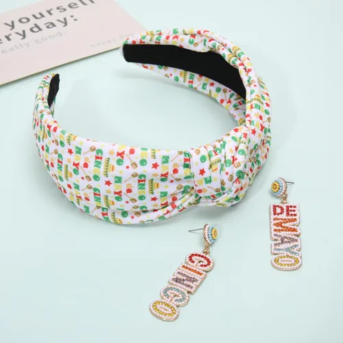 Vista 141 de YAHPERN Diadema para el día de San Valentín para mujer, colorida diadema de algodón con estampado de corazón de conversación XOXO Love, diadema