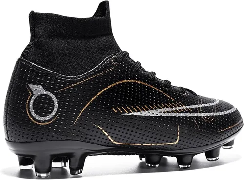 Vista 4 de Zapatos de fútbol para niños y niñas, para exteriores, interiores, para entrenamiento de fútbol y césped atlético