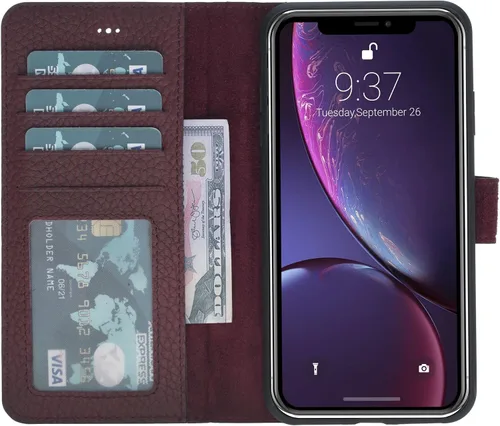 Vista 59 de HARDISTON Compatible con iPhone 7 Plus / 8 Plus Funda Cartera, Hecha a Mano de Cuero Genuino, Funda Magnética Desmontable con Tapa Abatible