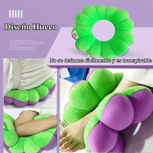 Vista 7 de Cojín Antiescaras, Almohada de Elevación para Codo Roto, Almohada Donut para Alivio de Presión en Manos y Pies, Almohadón de Soporte para Codo, Verde