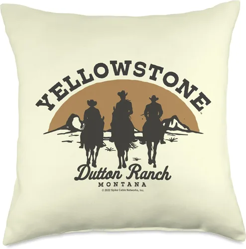 Vista 5 de Y Yellowstone Yellowstone Dutton Ranch Group - Almohada de tiro de 16 x 16 pulgadas, multicolor