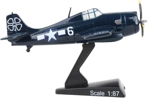 Vista 3 de Daron Sello postal PS5351-3 F4F Wildcat USN USS Petrof Bat #6 1/87 Escala Diecast Display Modelo con soporte