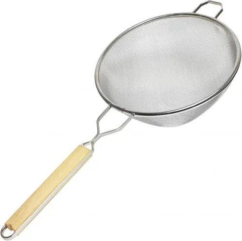 Vista 7 de TrueCraftware - Colador de malla de estaño fino doble de 6 pulgadas de longitud de mango de madera de 6-3/4 pulgadas - Utensilios de cocina, colador