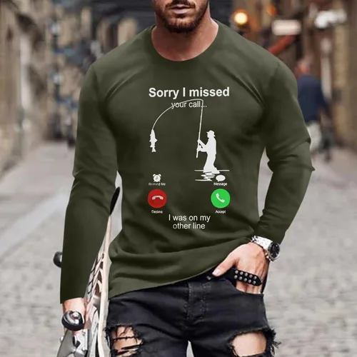 Vista 4 de Camiseta gráfica para hombre, camiseta retro desgastada, manga larga, cuello redondo, ropa deportiva impresa, cómoda, blusas deportivas elegantes