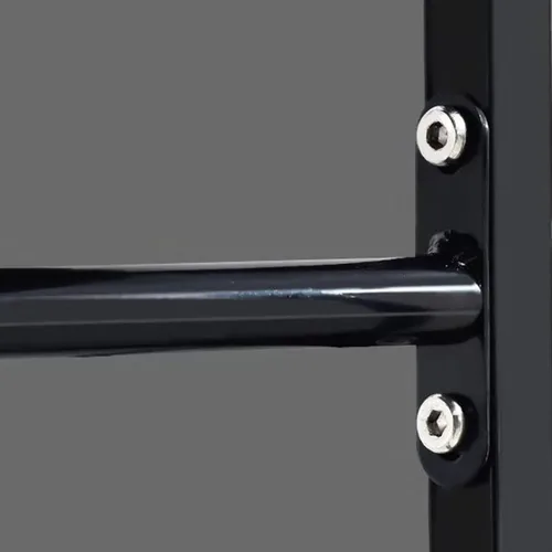 Vista 3 de Perchero de ropa de tubería industrial con ruedas con frenos, resistente soporte de metal resistente para ropa (A)