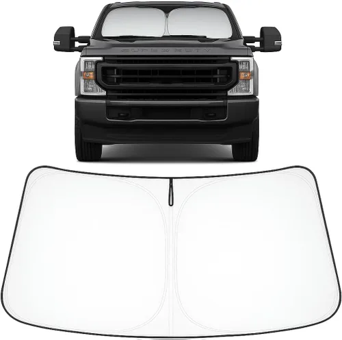 Vista 120 de Proadsy Parasol para parabrisas Rivian R1S 2022-2025 2026 de 4 capas plegable, protector de parasol frontal que bloquea los rayos UV, mantiene