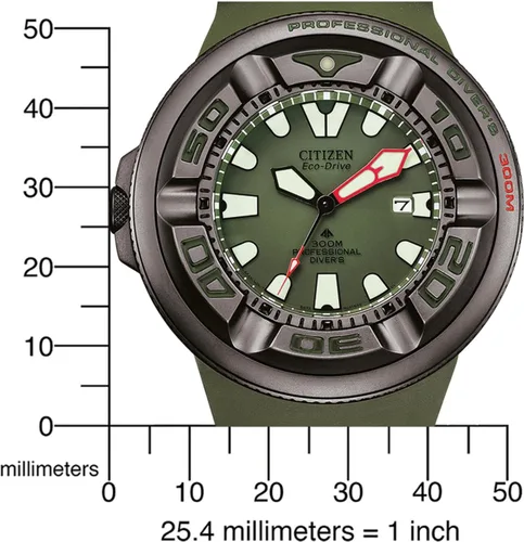 Vista 2 de Citizen Promaster Marine Eco-Drive Reloj de hombre con esfera verde BJ8057-17X, Moderno